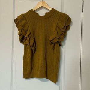 Who What Wear Ruffly Sweater Vest